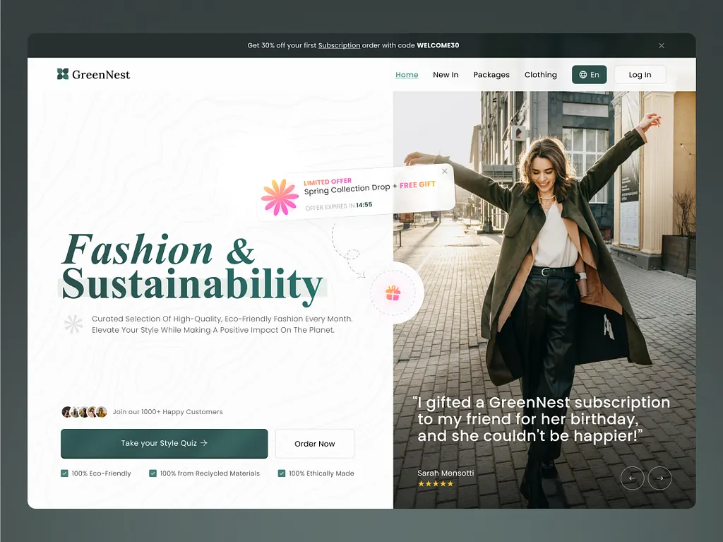 GreenNest - Landing Page Hero🍃