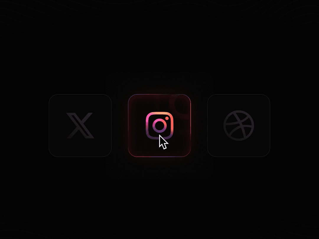 Neon Social Media Icons / Buttons